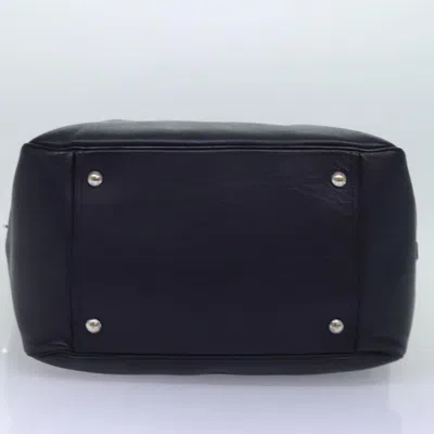 Pre-owned Louis Vuitton Marin Navy Leather Tote Bag () In Blue