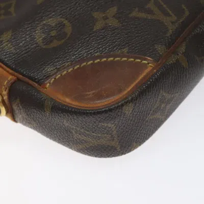 Pre-owned Louis Vuitton Marly Dragonne Brown Canvas Clutch Bag ()
