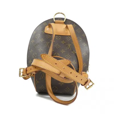 Pre-owned Louis Vuitton Marron Coated Canvas Backpack () In Brown