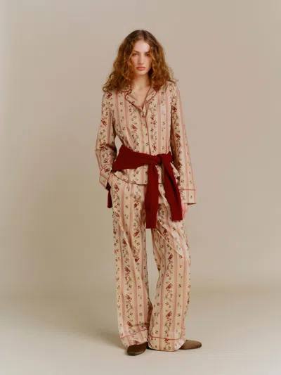 Reformation Coco Pajama Set In Neutral