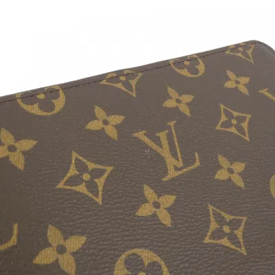 Pre-owned Louis Vuitton Marron Coated Canvas Long Wallet (bi-fold) () In Brown