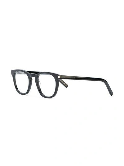 Shop Saint Laurent Round Frame Glasses In Black