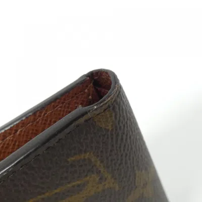 Pre-owned Louis Vuitton Marron Coated Canvas Wallet (tri-fold) () In Brown