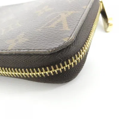 Pre-owned Louis Vuitton Marron Monogram Coated Canvas Long Wallet (bi-fold) () In Brown