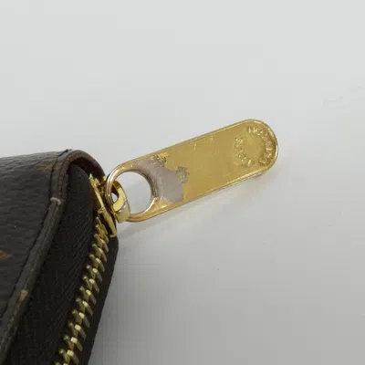 Pre-owned Louis Vuitton Marron Monogram Coated Canvas Long Wallet (bi-fold) () In Brown