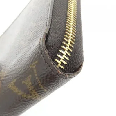 Pre-owned Louis Vuitton Marron Monogram Coated Canvas Long Wallet (bi-fold) () In Brown