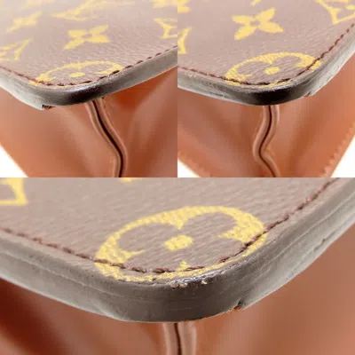 Pre-owned Louis Vuitton Monogram Brown Canvas Clutch Bag ()