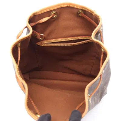 Pre-owned Louis Vuitton Monogram Brown Coated Canvas Leather Backpack ()