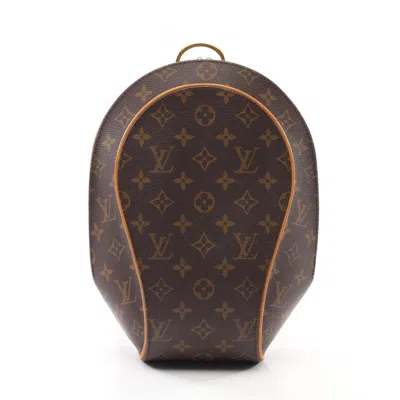 Pre-owned Louis Vuitton Monogram Brown Coated Canvas Leather Backpack ()