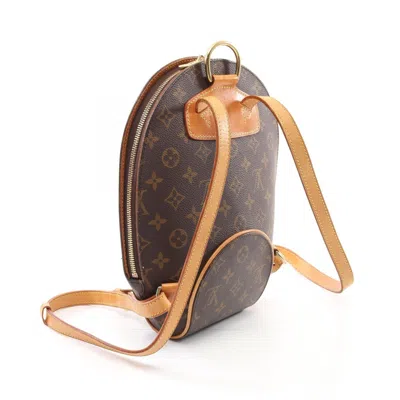 Pre-owned Louis Vuitton Monogram Brown Coated Canvas Leather Backpack ()
