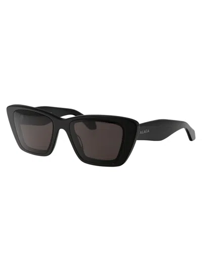 Alaïa Alaia 00 Black Black Grey Acetate Sunglasses In Black
