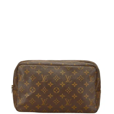 Pre-owned Louis Vuitton Monogram Brown Pvc Clutch Bag ()