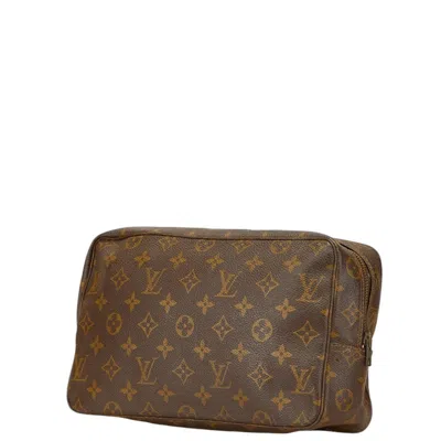 Pre-owned Louis Vuitton Monogram Brown Pvc Clutch Bag ()