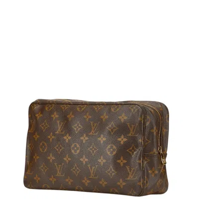 Pre-owned Louis Vuitton Monogram Brown Pvc Leather Clutch Bag ()