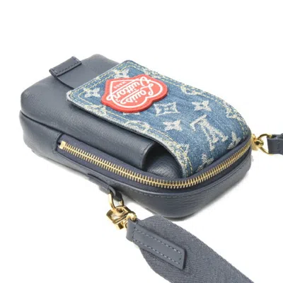 Pre-owned Louis Vuitton Monogram Denim Blue Navy Monogram Denim Pouch Shoulder Bag ()