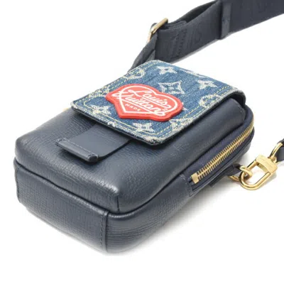 Pre-owned Louis Vuitton Monogram Denim Blue Navy Monogram Denim Pouch Shoulder Bag ()