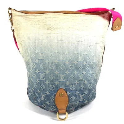 Pre-owned Louis Vuitton Monogram Denim Blue Pink Monogram Denim Shoulder Bag ()