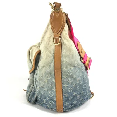 Pre-owned Louis Vuitton Monogram Denim Blue Pink Monogram Denim Shoulder Bag ()