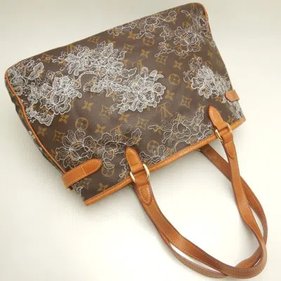 Pre-owned Louis Vuitton Monogram Dentelle Argent Pvc Tote Bag () In Silver