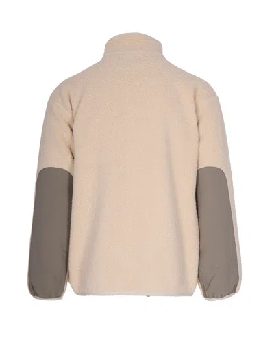 Maison Kitsuné Casual Fleece Zipped Jacket Clothing In Neutral