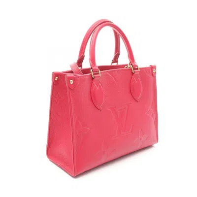 Pre-owned Louis Vuitton Monogram Empreinte Pink Leather Tote Bag ()