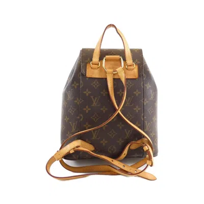 Pre-owned Louis Vuitton Monogram Marron Coated Canvas Backpack () In Brown