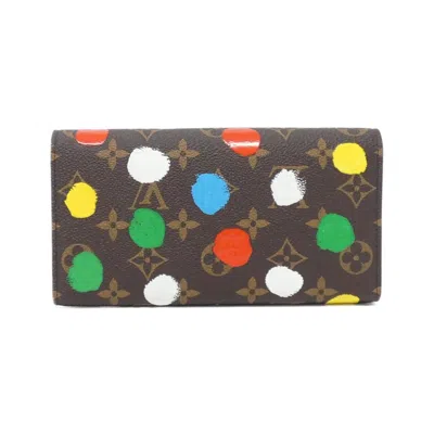 Pre-owned Louis Vuitton Monogram Marron Coated Canvas Long Wallet (bi-fold) () In Brown