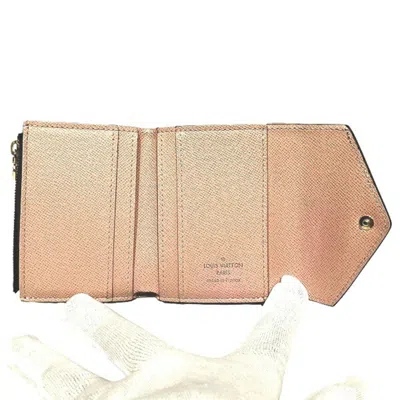Pre-owned Louis Vuitton Monogram Rose Ballerine Monogram Leather Wallet (tri-fold) () In Pink
