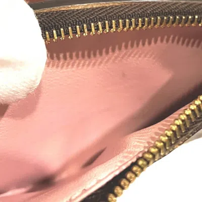 Pre-owned Louis Vuitton Monogram Rose Ballerine Monogram Leather Wallet (tri-fold) () In Pink