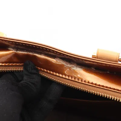 Pre-owned Louis Vuitton Monogram Vernis Bronze Brown Leather Tote Bag ()