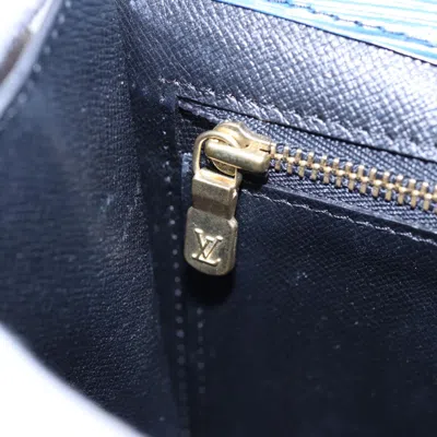 Pre-owned Louis Vuitton Montaigne Blue Leather Clutch Bag ()