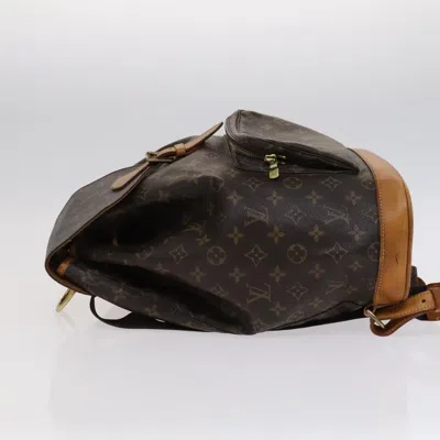 Pre-owned Louis Vuitton Montsouris Brown Canvas Backpack Bag ()