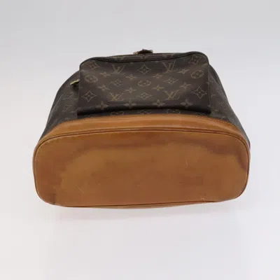 Pre-owned Louis Vuitton Montsouris Brown Canvas Backpack Bag ()