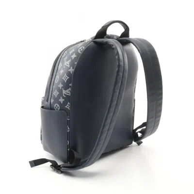Pre-owned Louis Vuitton Navy Coated Canvas Leather Backpack () In Blue