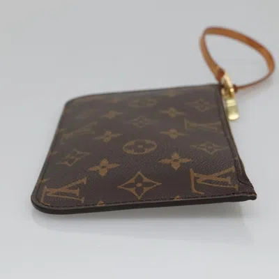 Pre-owned Louis Vuitton Neverfull Brown Canvas Clutch Bag ()