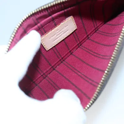 Pre-owned Louis Vuitton Neverfull Brown Canvas Clutch Bag ()