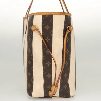 Pre-owned Louis Vuitton Neverfull Mm Brown Canvas Tote Bag ()