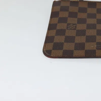 Pre-owned Louis Vuitton Neverfull Pouch Brown Canvas Clutch Bag ()