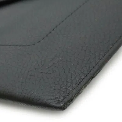 Pre-owned Louis Vuitton Noir Leather Clutch Bag Pochette () In Black
