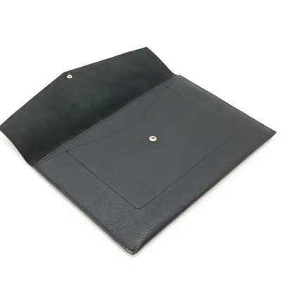 Pre-owned Louis Vuitton Noir Leather Clutch Bag Pochette () In Black