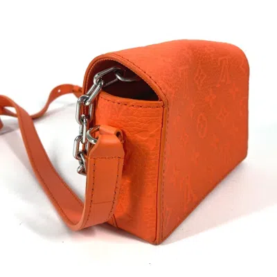 Pre-owned Louis Vuitton Orange Leather Pochette Shoulder Bag ()