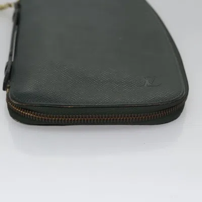 Pre-owned Louis Vuitton Organizer Navy Leather Wallet  () In Blue