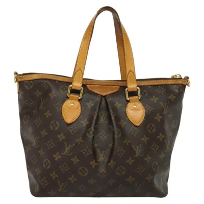 Pre-owned Louis Vuitton Palermo Pm Brown Canvas Tote Bag ()