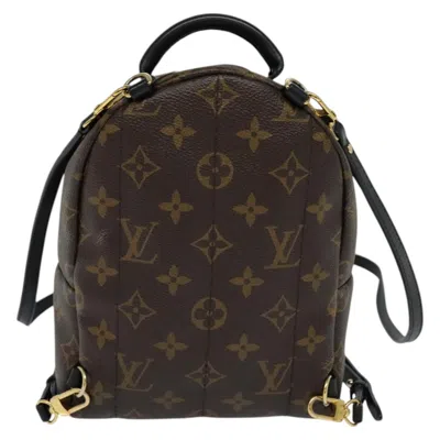 Pre-owned Louis Vuitton Palm Springs Mini Brown Canvas Backpack Bag ()