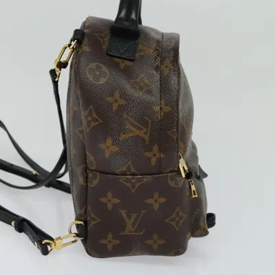 Pre-owned Louis Vuitton Palm Springs Mini Brown Canvas Backpack Bag ()