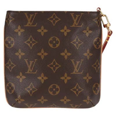 Pre-owned Louis Vuitton Partition Brown Canvas Clutch Bag ()
