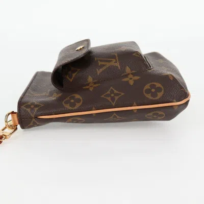 Pre-owned Louis Vuitton Partition Brown Canvas Clutch Bag ()