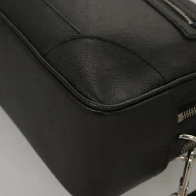 Pre-owned Louis Vuitton Pavel Black Leather Clutch Bag ()