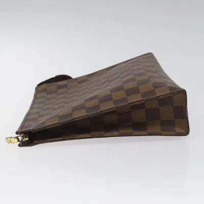 Pre-owned Louis Vuitton Poche Toilette Brown Canvas Clutch Bag ()