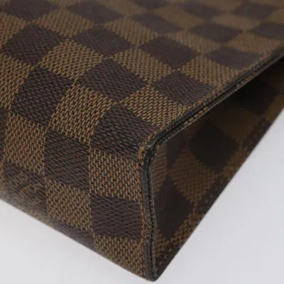 Pre-owned Louis Vuitton Poche Toilette Brown Canvas Clutch Bag ()